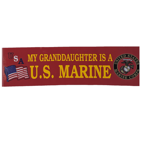 My Granddaughter is a U.S. Marine Bumper Sticker