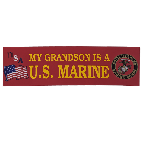 My Grandson Is A Marine  Bumper Sticker