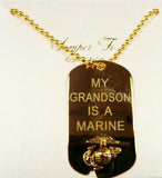 My Grandson Is A Marine Dogtag