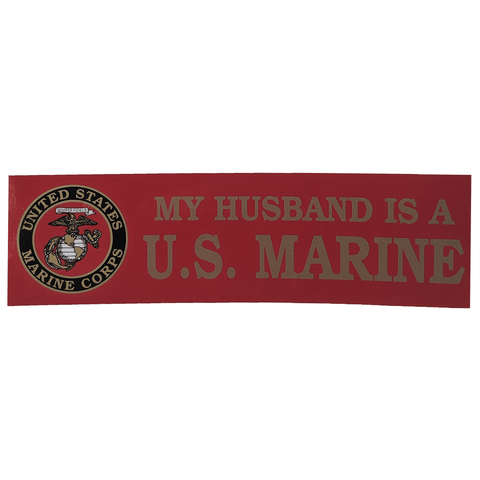 My Husband is a US Marine Bumper Sticker