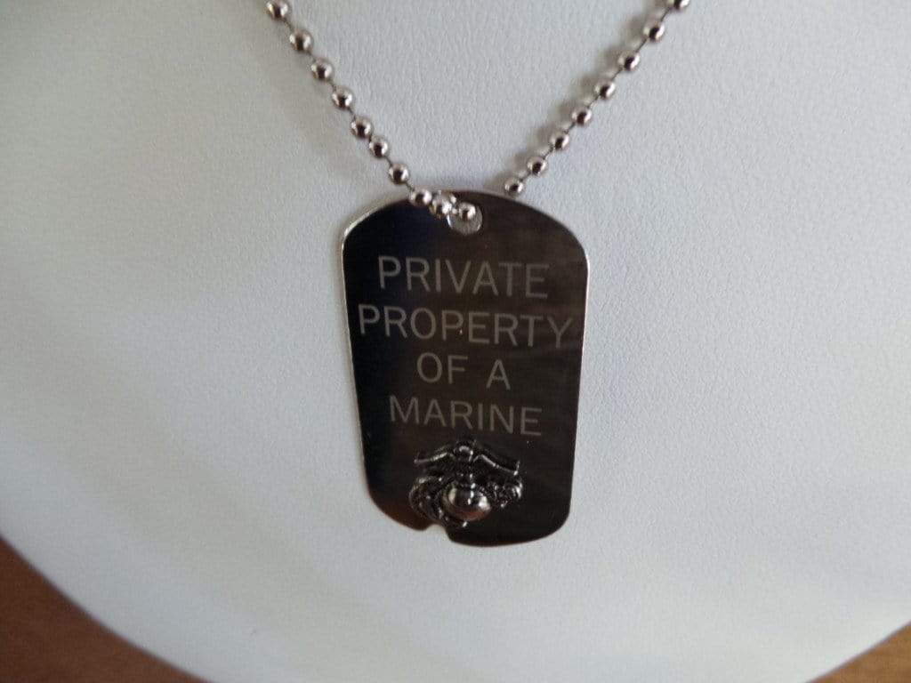 Private Property Of A Marine Dog Tag