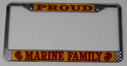 Proud Marine Family License Plate