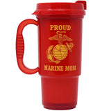 Proud Marine Mom/Dad Travel Mug - Red