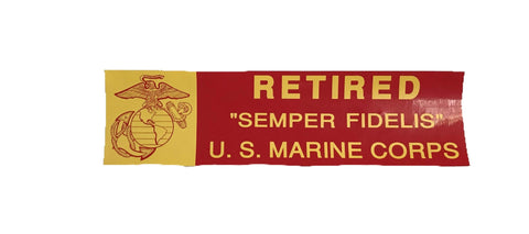 Retired Marine Corps Bumper Sticker