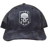 Scaled Camo Skull/Flag Hat
