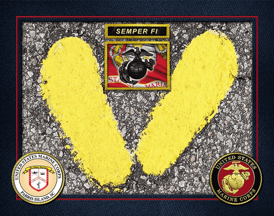 Semper Fi Yellow Footprint Legacy Poster (Parris Island)