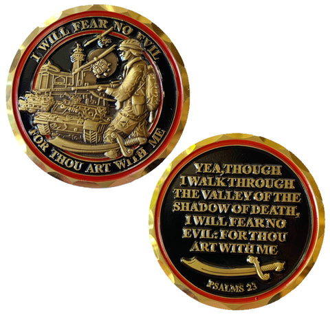 Shadow Of Death Challenge Coin - Psalms 23:4