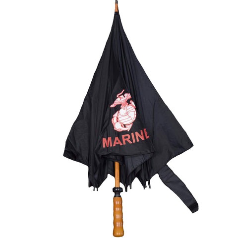 Solid Black USMC Golf Umbrella