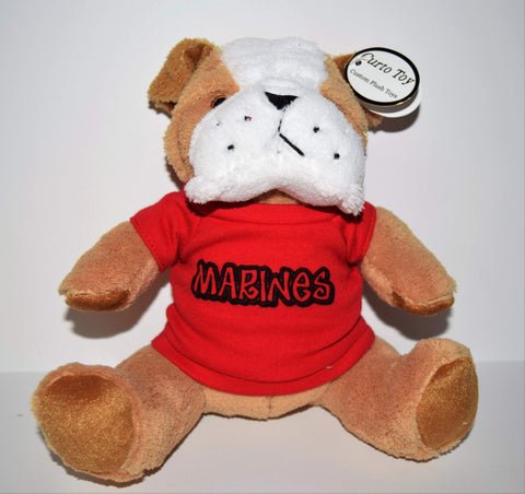 Stuffed Bulldog With Marines T-Shirt