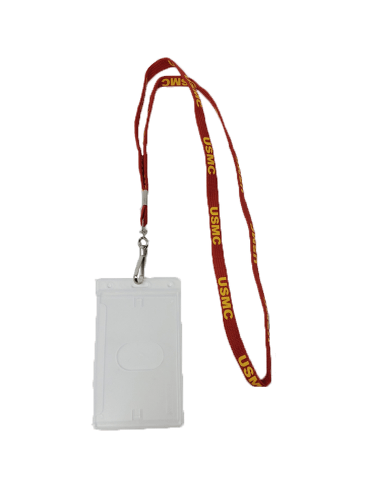 USMC Lanyard with Badge Holder