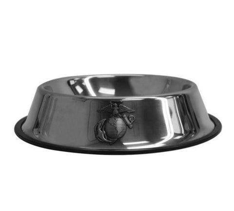 USMC Metal Pet Bowl with EGA
