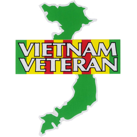 Vietnam Veteran Country Outline Decal