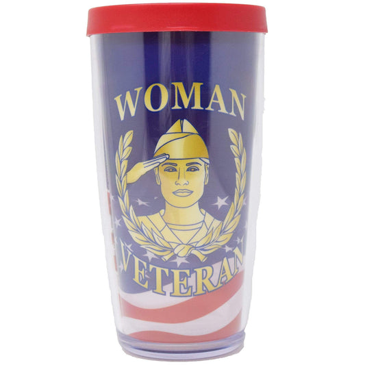 Woman Marine Veteran Tumbler